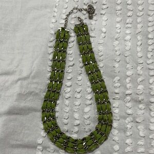 Green and Silver Beaded Belt with Textured Design